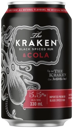 Kraken Spiced Rum 5.5% Varieties 4 Pack