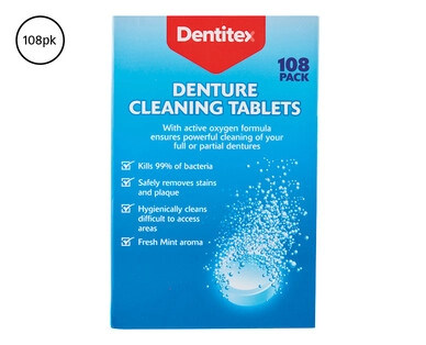 Dentitex Denture Cleaning Tablets – Regular 108pk or Whitening 96pk