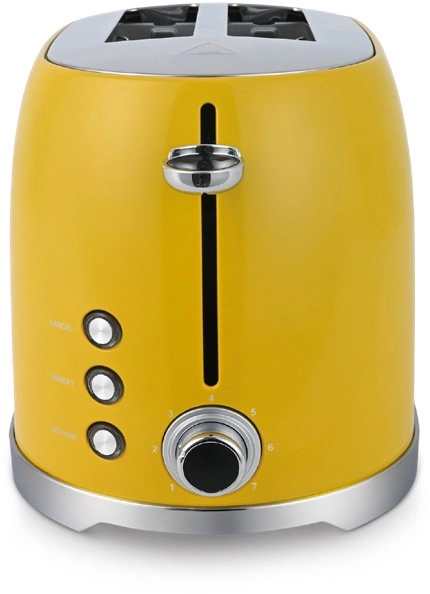 Cucina Retro 2-Slice Toaster in Yellow