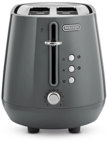 De’longhi Eclettica 2-Slice Toaster in Graceful Grey