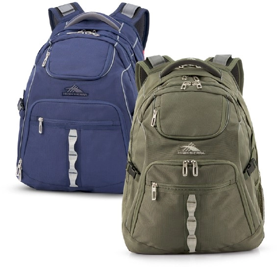 High Sierra Access 3.0 Eco Backpack in Black, Khaki or Blue