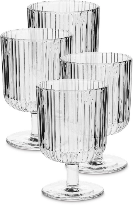 Hottie 4pc Rubie White Wine Glass Set