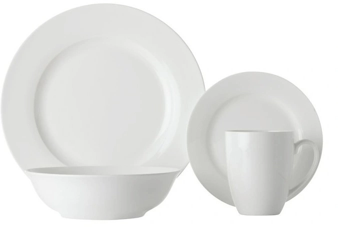 Maxwell & Williams 16pc White Basics Soho Rim Dinner Set