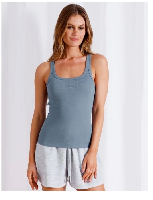 Chloe & Lola Loungewear Tank - Slate