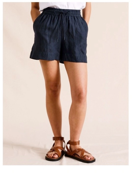 Piper Linen Short - Navy