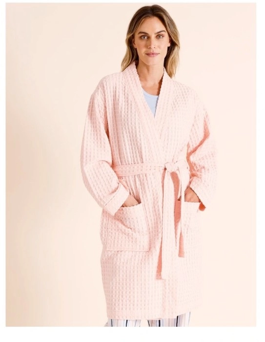 Soho Waffle Robe - Pink