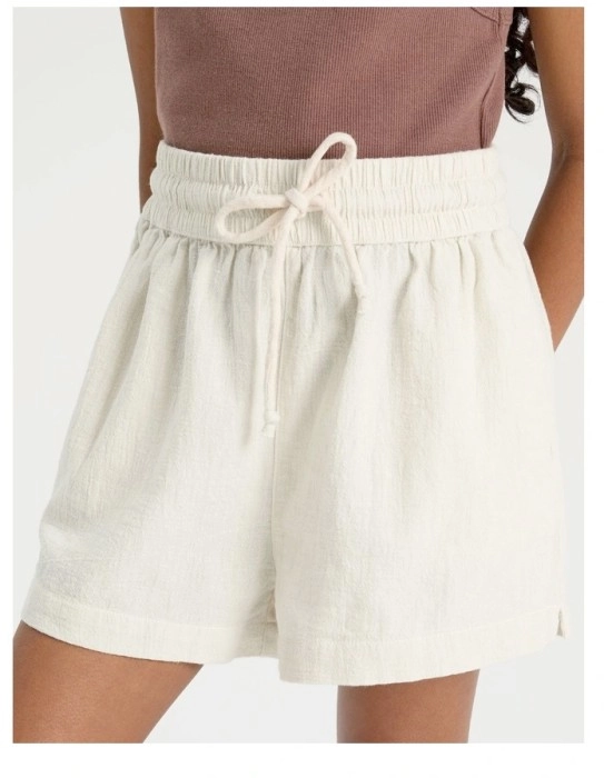 Tiili Essentials Linen Short - Ecru