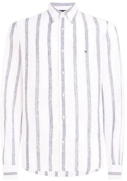 Tommy Hilfiger Striped Shirt - Optic White/Dark Navy