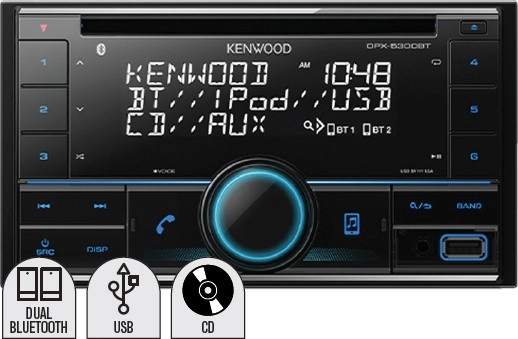 Kenwood 2DIN 200W CD Dual Bluetooth Receiver