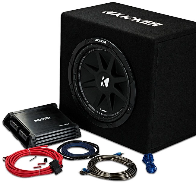 Kicker 12” Subwoofer in Custom Ported Enclosure & AMP