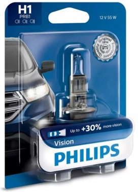 Philips +30% Vision Premium Halogen Headlight Globes