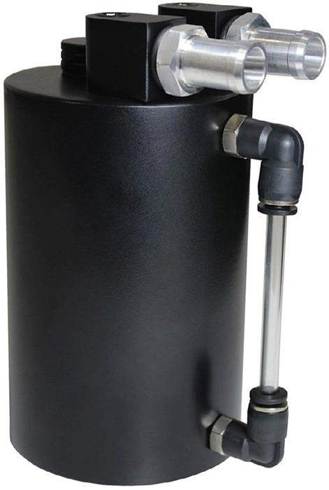 SAAS Oil Catch Can Round Black Billet 500ml