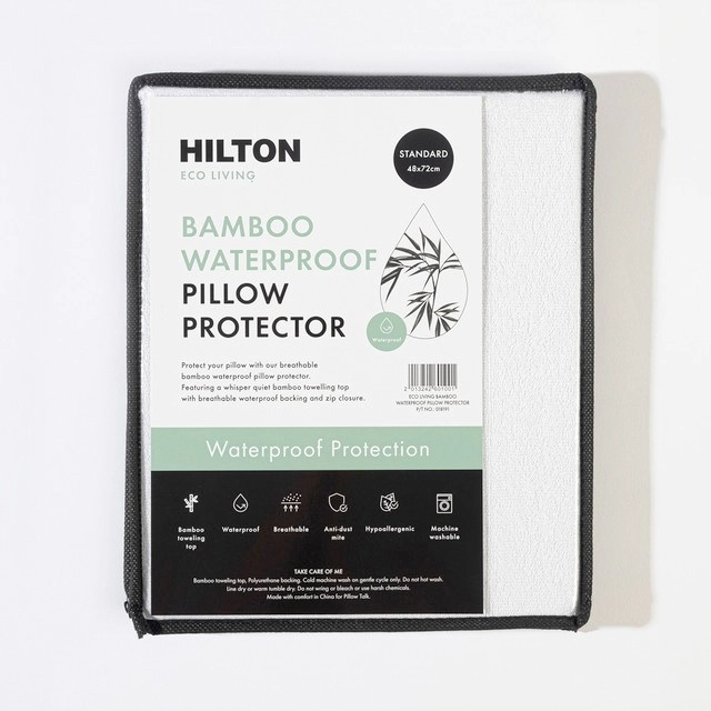 Eco Living Bamboo Waterproof Pillow Protector by Hilton