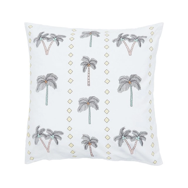 Palm Haze European Pillowcase by Lulu Pawlik