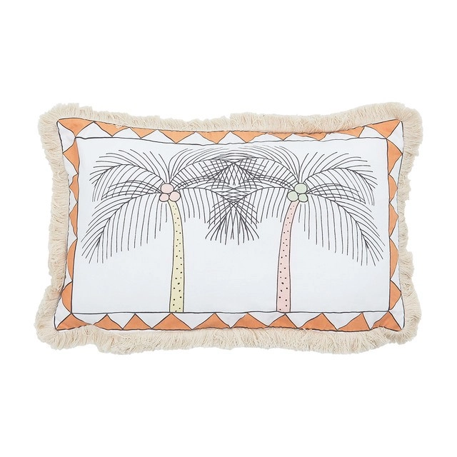 Palm Haze Oblong Cushion by Lulu Pawlik