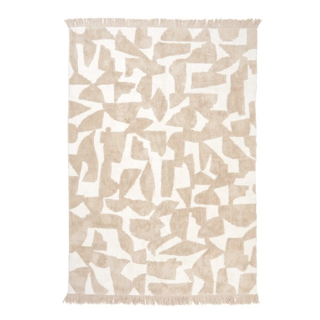 Piscina Mintaro Abstract Fringed Floor Rug by Habitat