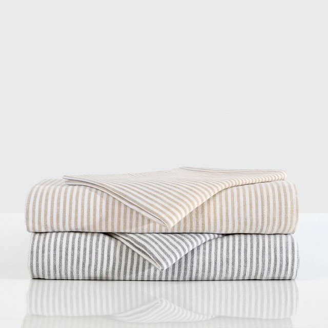 Striped Linen Cotton Sheet Set by Habitat