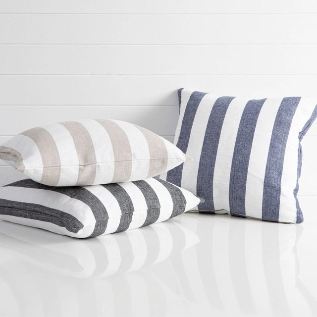 Sundays Riviera Wide Stripe Cushion by Pillow Talk