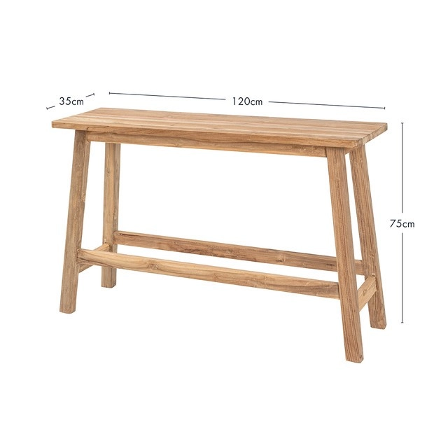 Ward Recycled Teak Console Table by M.U.S.E.