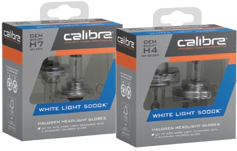 Calibre White Light Headlight Globes^