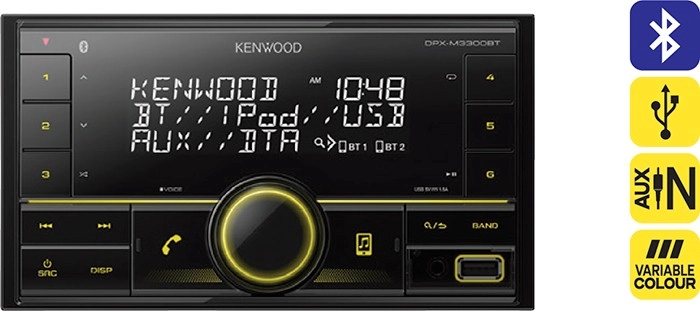 Kenwood Double DIN Digital Media Player with Bluetooth®