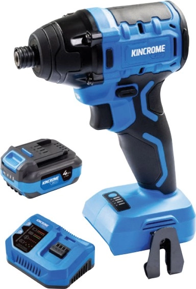 Kincrome 18V 1/4” Impact Driver Skin, 4Ah Battery & 6A Fast Charger Combo