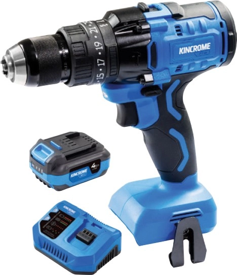 Kincrome 18V Hammer Drill Skin, 4Ah Battery & 6A Fast Charger Combo