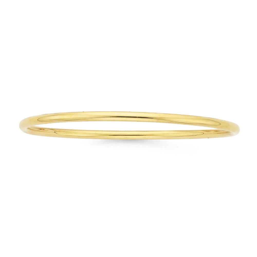 9ct Gold 3mm Wide Golf Bangle