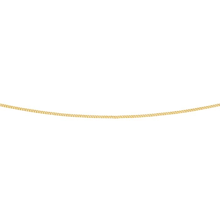 9ct Gold 42cm Solid Curb Chain