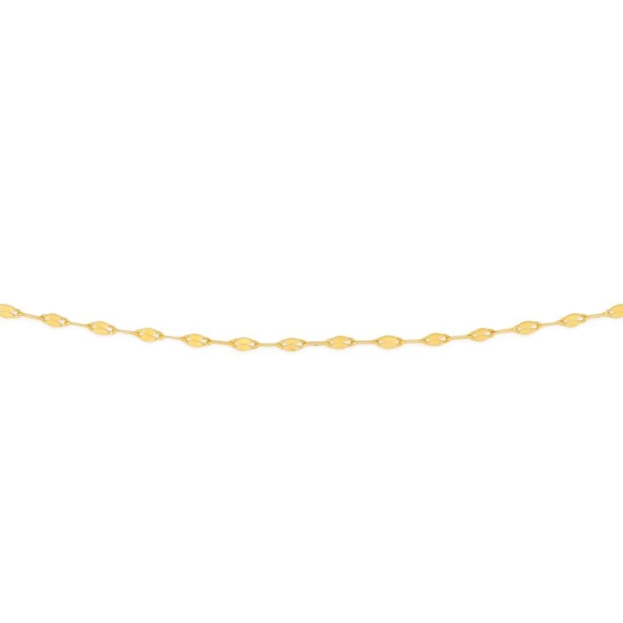 9ct Gold 45cm Mirror Link Chain