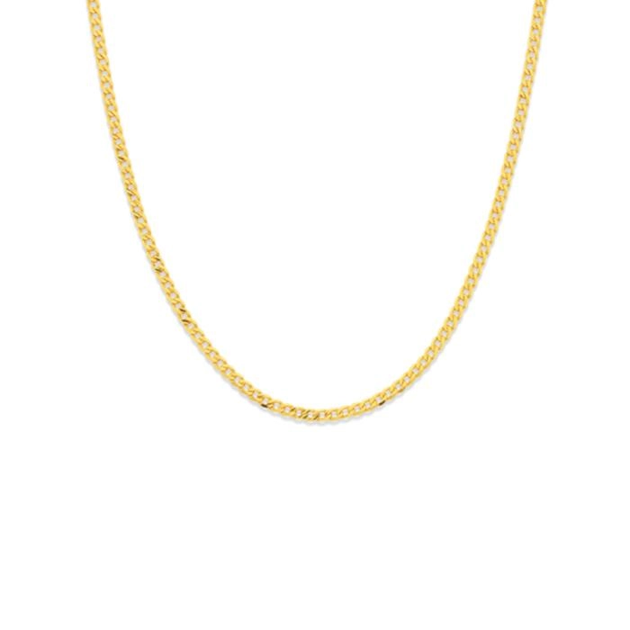 9ct Gold 45cm Solid Curb Chain