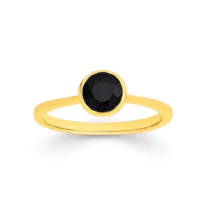 9ct Gold Black Sapphire Ring