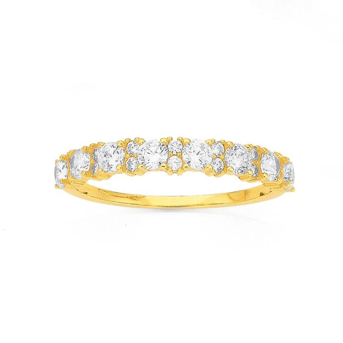 9ct Gold Cubic Zirconia Anniversary Band