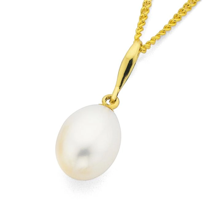 9ct Gold Cultured Fresh Water Pearl Pendant