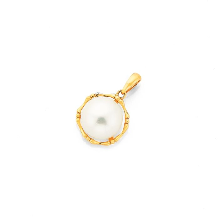 9ct Gold Cultured Freshwater Pearl Pendant