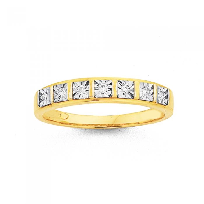 9ct Gold Diamond Anniversary Band