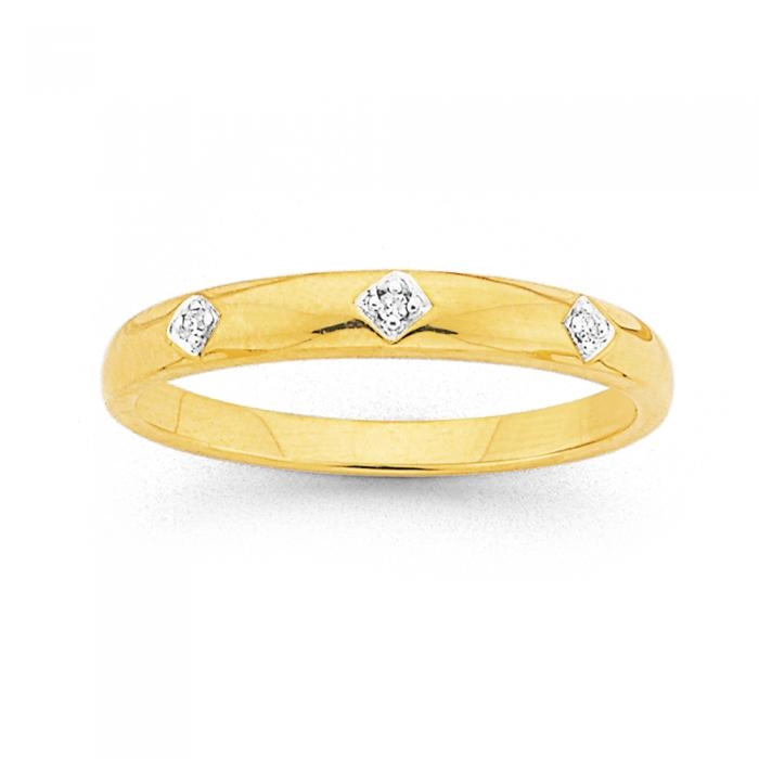 9ct Gold Diamond Band