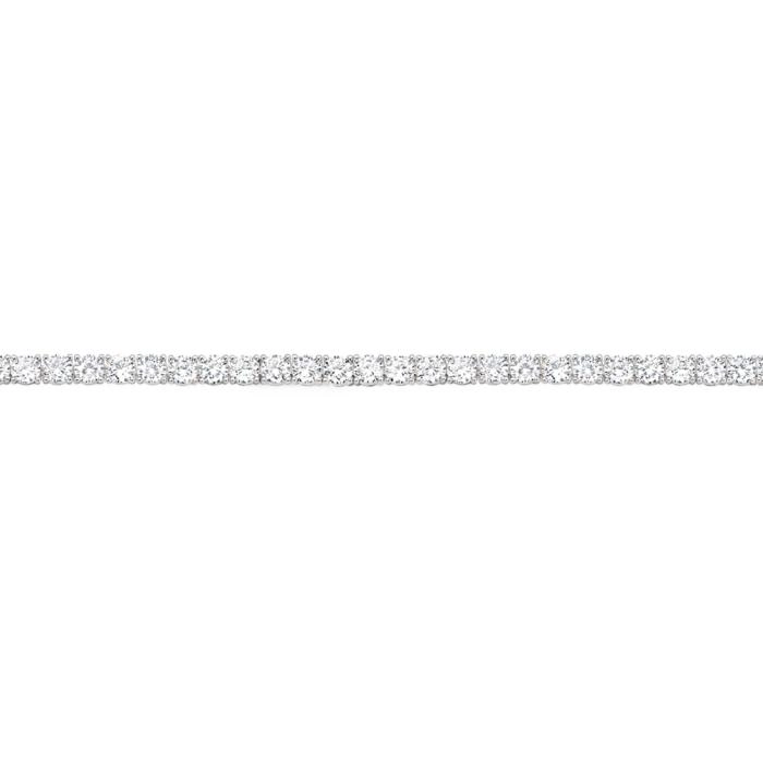 Sterling Silver 18.5cm 4mm Cubic Zirconia Claw Tennis Bracelet