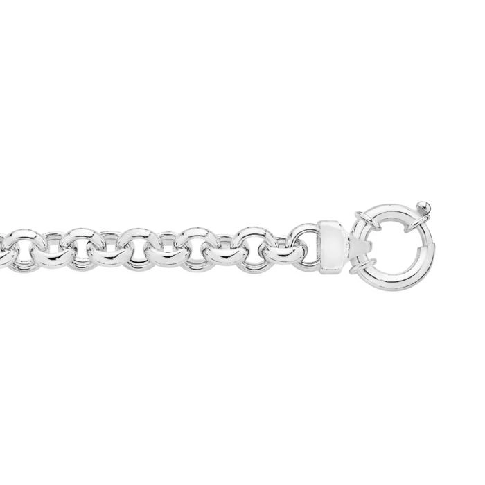 Sterling Silver 20.5cm Belcher Bracelet