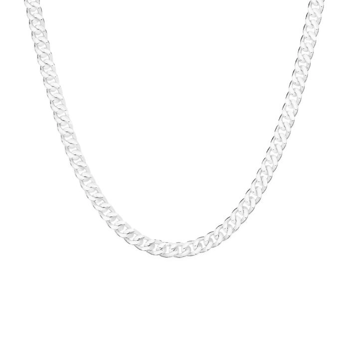 Sterling Silver 45cm Diamond Cut Curb Chain