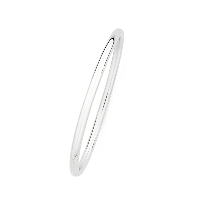 Sterling Silver 4x65mm Hollow Golf Bangle