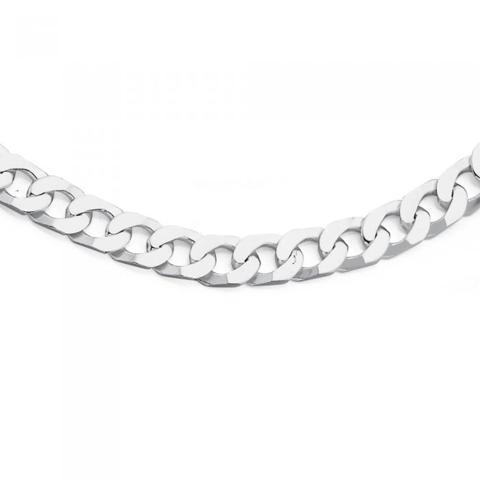 Sterling Silver 55cm Flat Curb Gents Chain