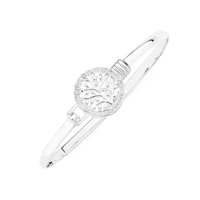 Sterling Silver Tree of Life Bangle