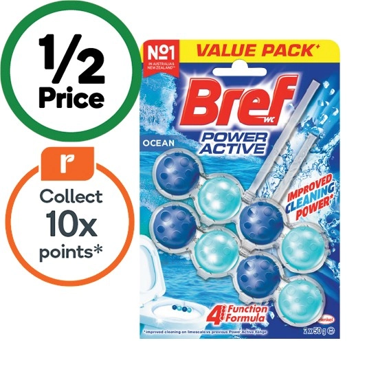 Bref Active Toilet Rim Block Pk 2 x 50g