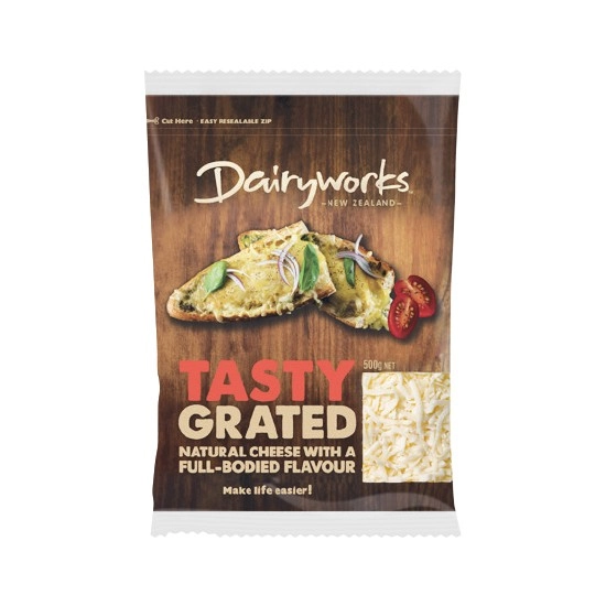 Dairyworks Tasty Cheese Grated 500g – From the Fridge