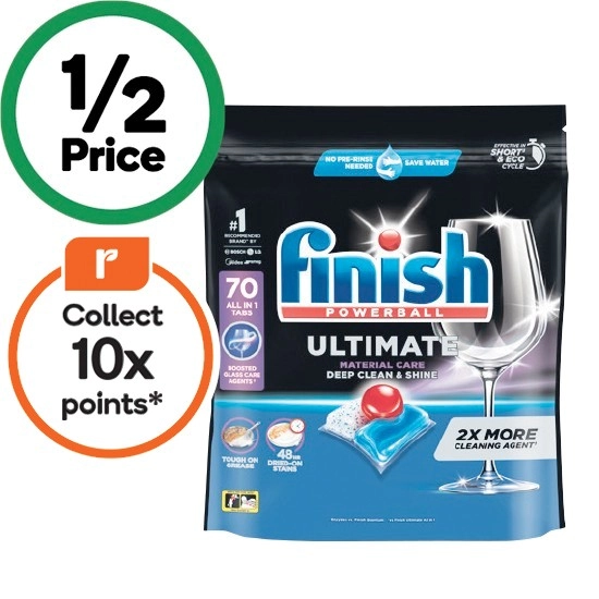 Finish Ultimate Material Care Dishwasher Tablets Pk 70