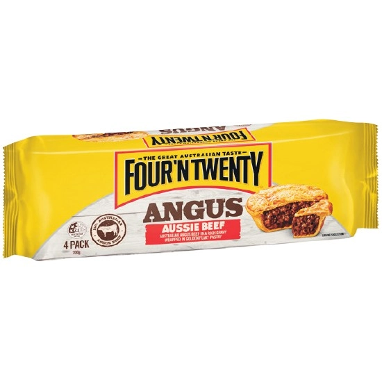 Four’N Twenty Angus or Red Rooster Pie 700g Pk 4