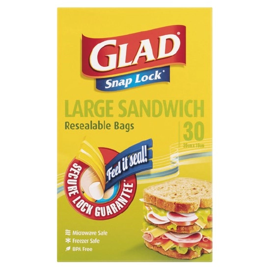 Glad Snaplock Large Sandwich Pk 30