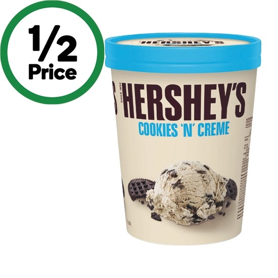 Hershey’s or Reese’s Ice Cream Tub Varieties 1 Litre