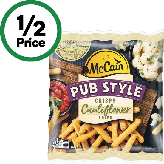 McCain Pub Style Crispy Broccoli or Cauliflower Fries 500g